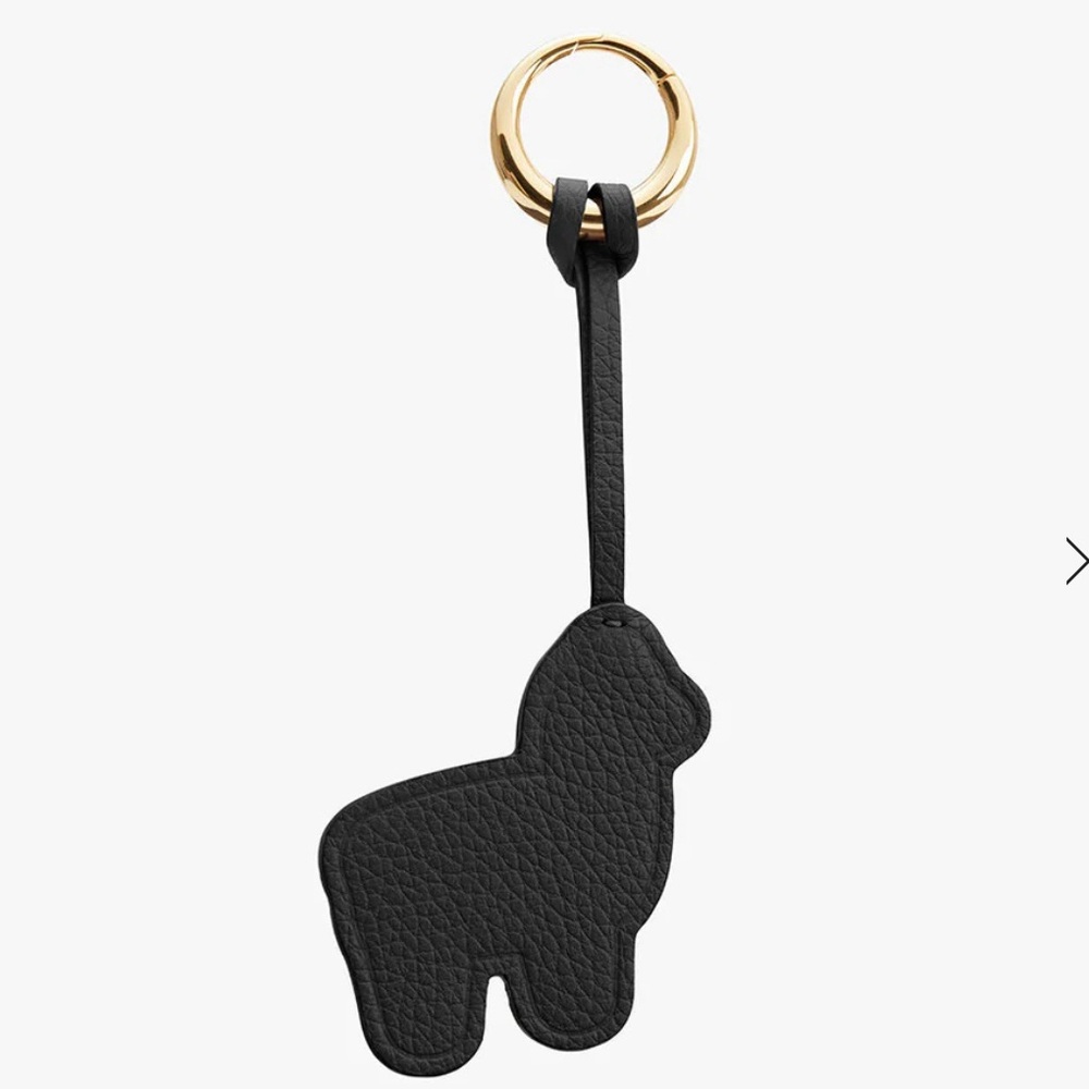 CUYANA Black Leather Alpaca Keychain - Picture 2 of 5